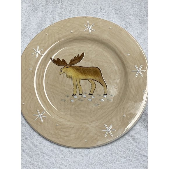 Home‎ Northwoods Collection Salad Plate 6055021 Moose  8" Snowflake - Picture 8 of 10